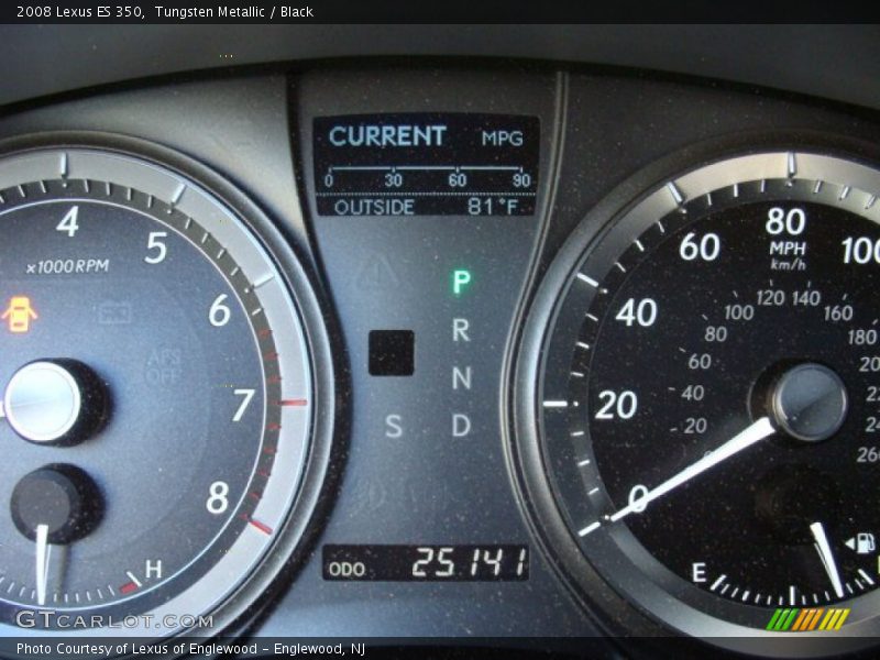Tungsten Metallic / Black 2008 Lexus ES 350
