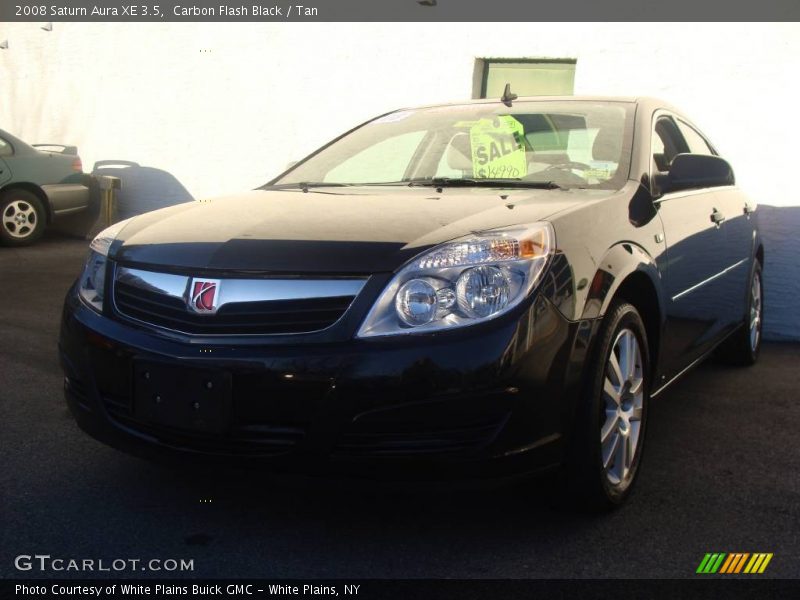 Carbon Flash Black / Tan 2008 Saturn Aura XE 3.5