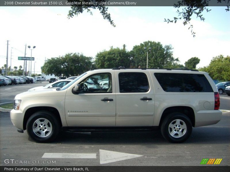 Gold Mist Metallic / Light Cashmere/Ebony 2008 Chevrolet Suburban 1500 LS