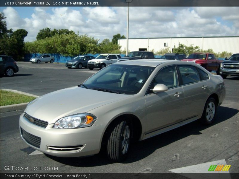 Gold Mist Metallic / Neutral 2010 Chevrolet Impala LS