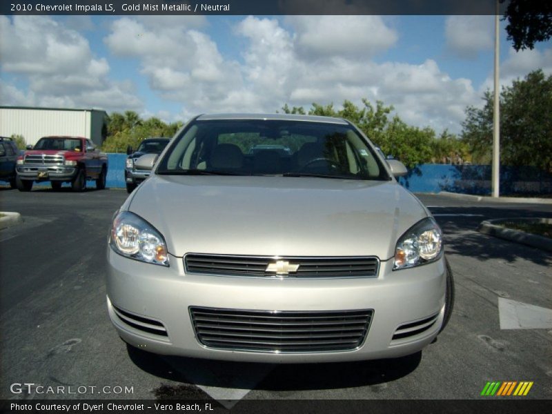 Gold Mist Metallic / Neutral 2010 Chevrolet Impala LS