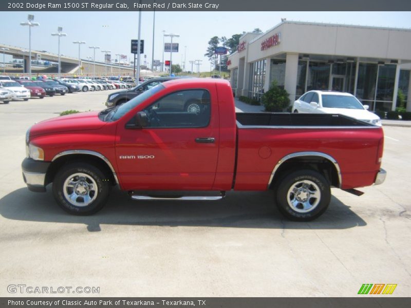 Flame Red / Dark Slate Gray 2002 Dodge Ram 1500 ST Regular Cab