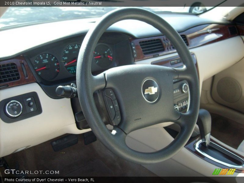 Gold Mist Metallic / Neutral 2010 Chevrolet Impala LS