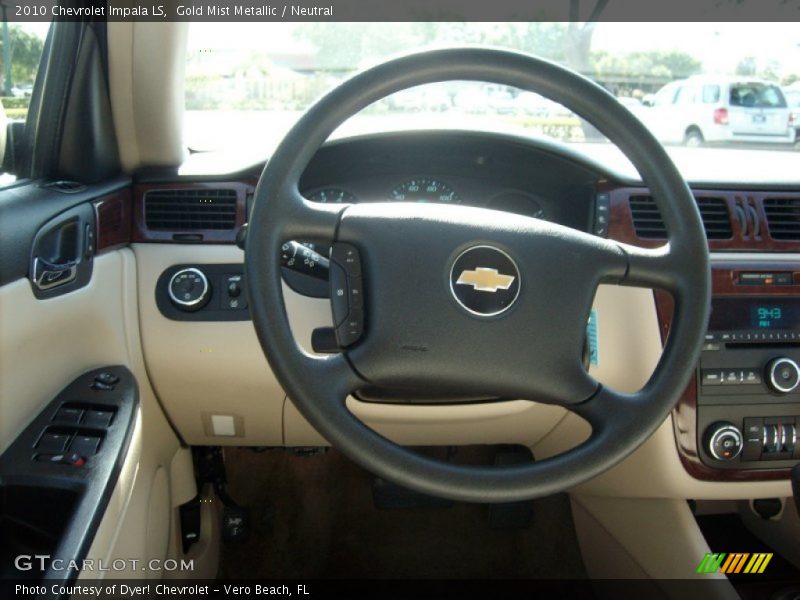 Gold Mist Metallic / Neutral 2010 Chevrolet Impala LS