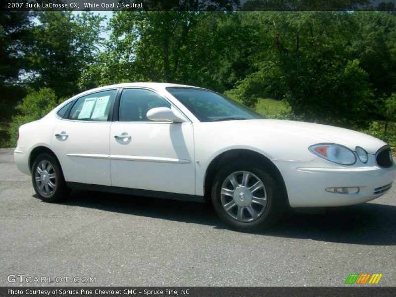 White Opal / Neutral 2007 Buick LaCrosse CX