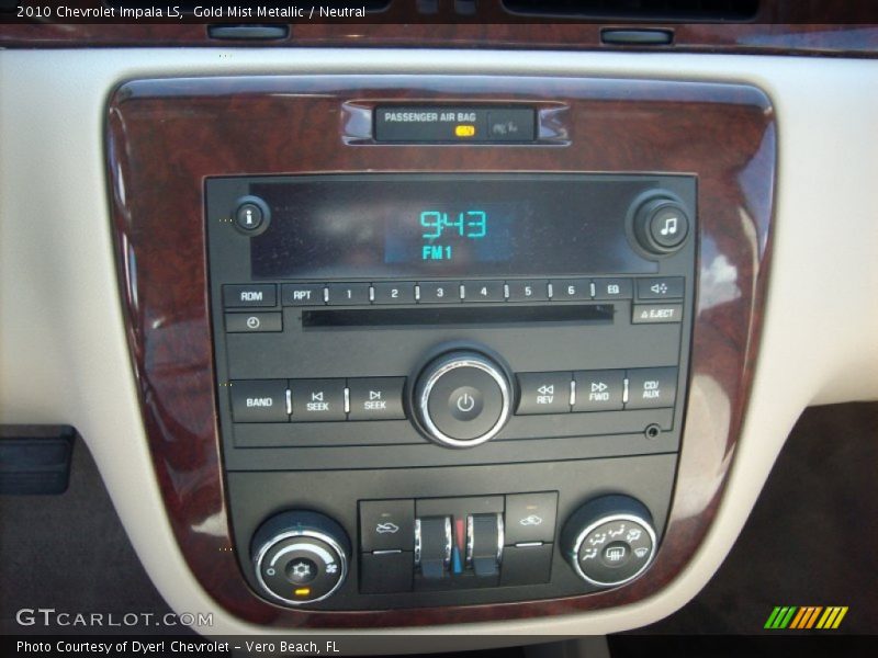 Gold Mist Metallic / Neutral 2010 Chevrolet Impala LS