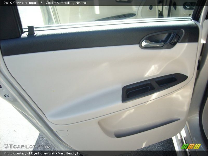 Gold Mist Metallic / Neutral 2010 Chevrolet Impala LS