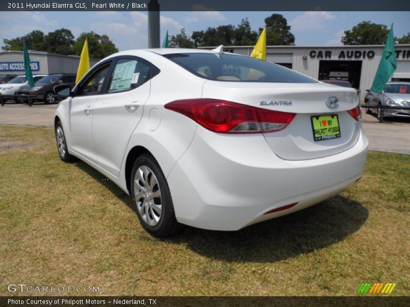 Pearl White / Black 2011 Hyundai Elantra GLS