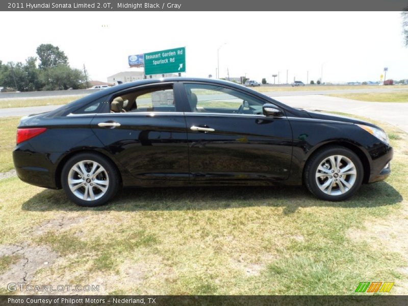 Midnight Black / Gray 2011 Hyundai Sonata Limited 2.0T