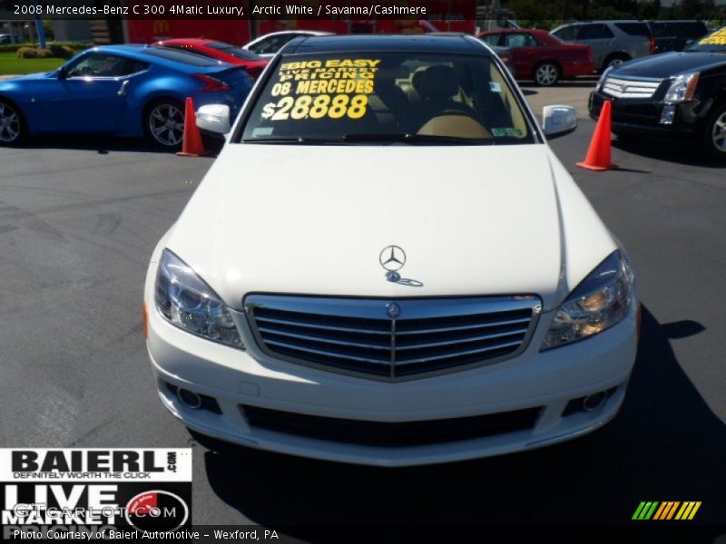 Arctic White / Savanna/Cashmere 2008 Mercedes-Benz C 300 4Matic Luxury