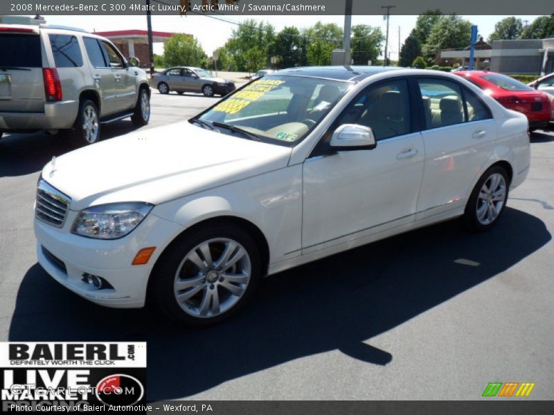 Arctic White / Savanna/Cashmere 2008 Mercedes-Benz C 300 4Matic Luxury