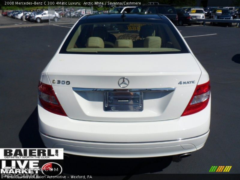 Arctic White / Savanna/Cashmere 2008 Mercedes-Benz C 300 4Matic Luxury