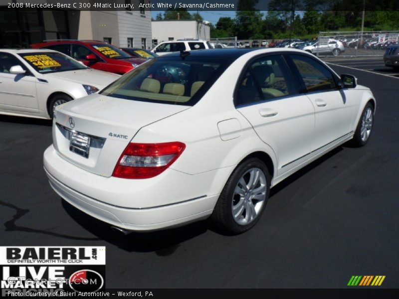 Arctic White / Savanna/Cashmere 2008 Mercedes-Benz C 300 4Matic Luxury