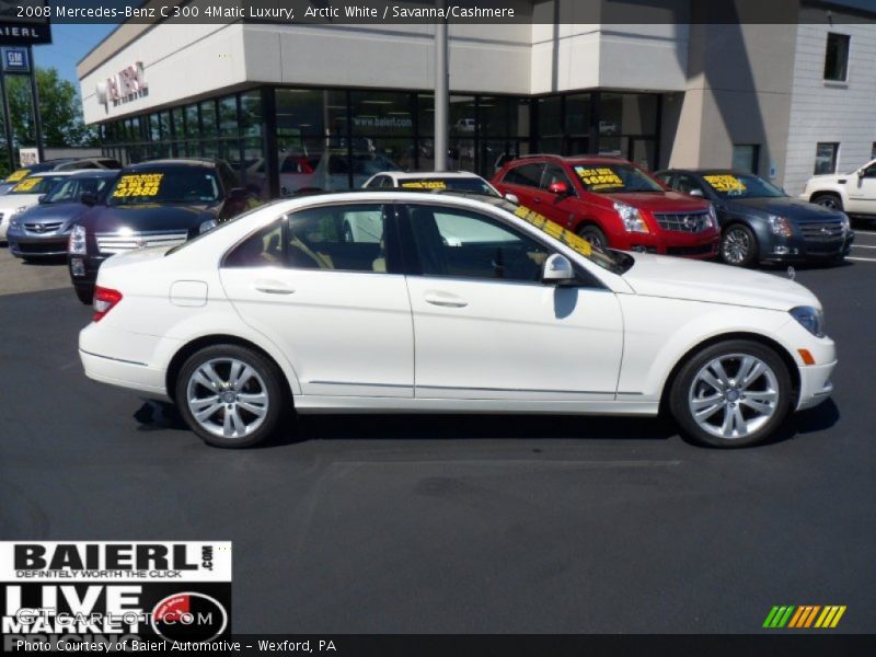 Arctic White / Savanna/Cashmere 2008 Mercedes-Benz C 300 4Matic Luxury