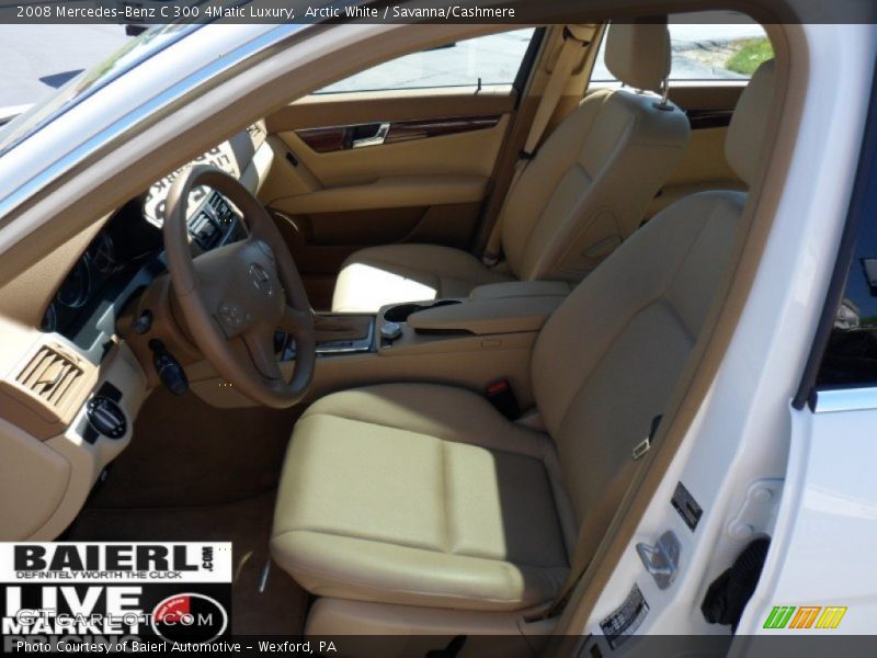 Arctic White / Savanna/Cashmere 2008 Mercedes-Benz C 300 4Matic Luxury
