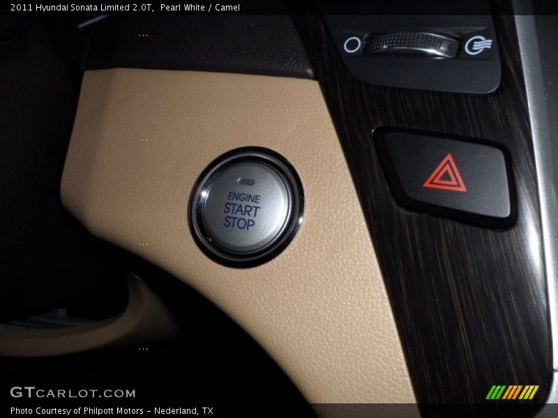 Pearl White / Camel 2011 Hyundai Sonata Limited 2.0T