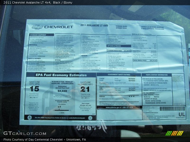 Black / Ebony 2011 Chevrolet Avalanche LT 4x4
