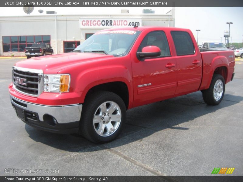 Fire Red / Very Dark Cashmere/Light Cashmere 2010 GMC Sierra 1500 SLT Crew Cab 4x4