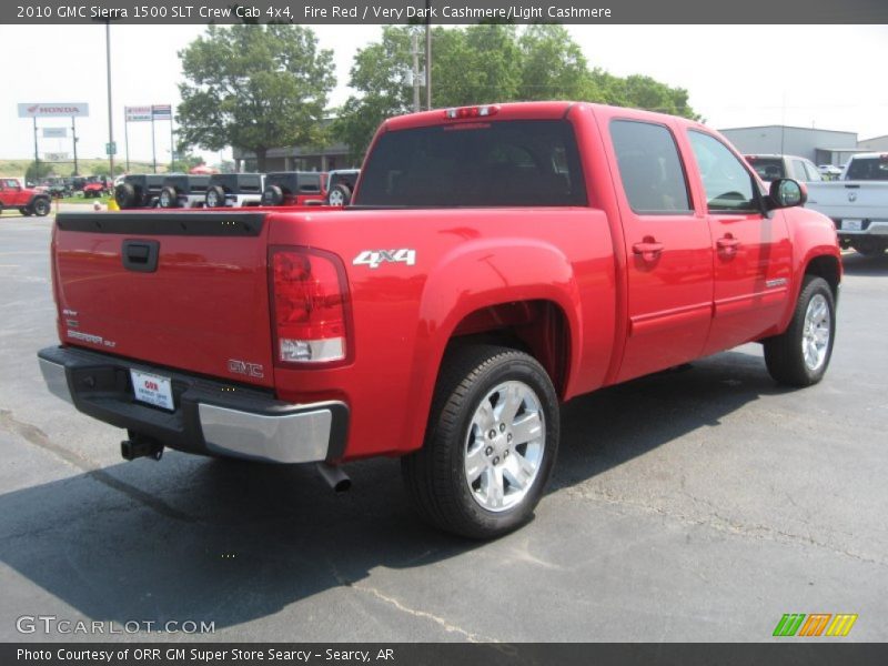 Fire Red / Very Dark Cashmere/Light Cashmere 2010 GMC Sierra 1500 SLT Crew Cab 4x4