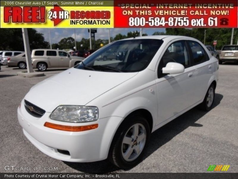 Summit White / Charcoal 2006 Chevrolet Aveo LT Sedan