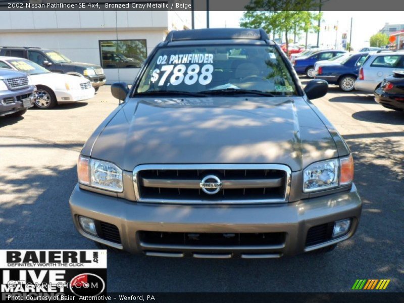 Bronzed Gray Metallic / Beige 2002 Nissan Pathfinder SE 4x4