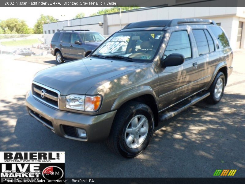 Bronzed Gray Metallic / Beige 2002 Nissan Pathfinder SE 4x4