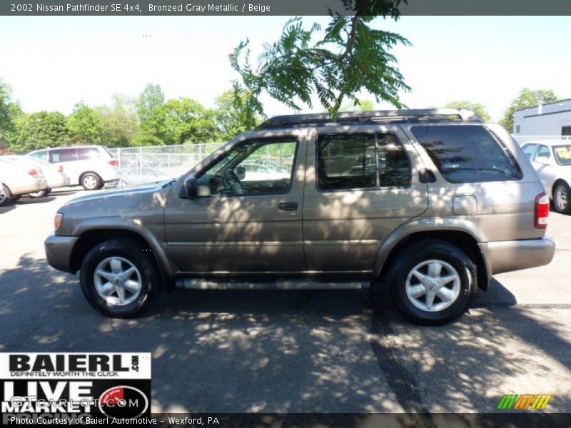 Bronzed Gray Metallic / Beige 2002 Nissan Pathfinder SE 4x4