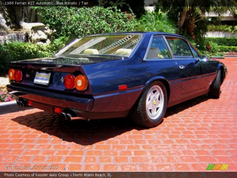 Blue Metallic / Tan 1986 Ferrari 412 Automatic