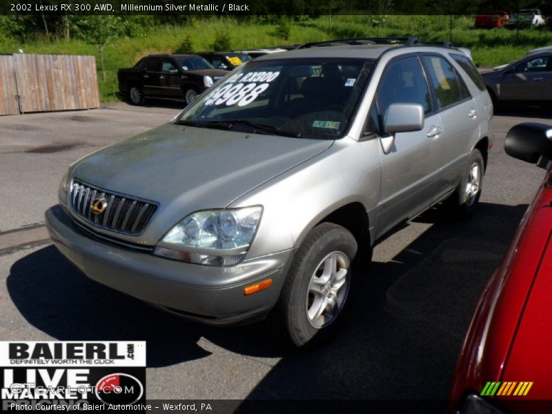 Millennium Silver Metallic / Black 2002 Lexus RX 300 AWD