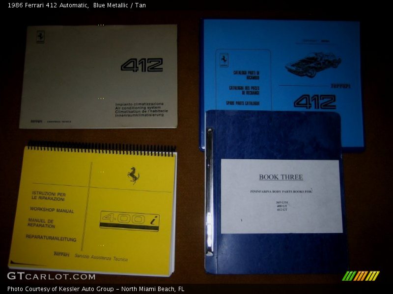 Books/Manuals of 1986 412 Automatic
