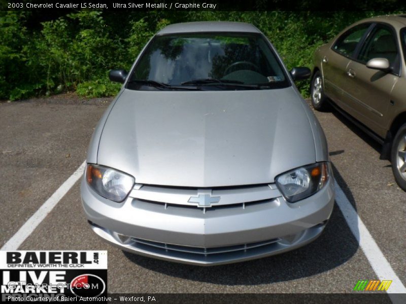 Ultra Silver Metallic / Graphite Gray 2003 Chevrolet Cavalier LS Sedan