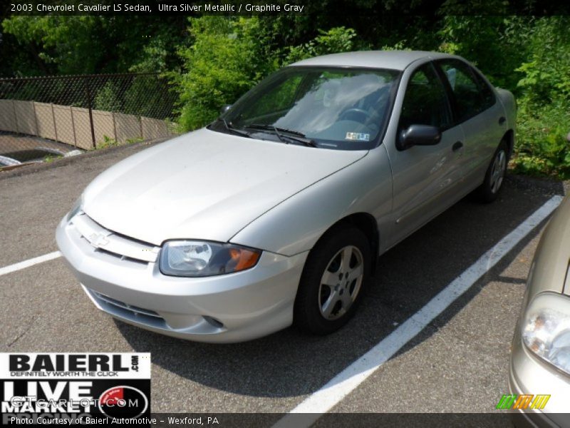 Ultra Silver Metallic / Graphite Gray 2003 Chevrolet Cavalier LS Sedan