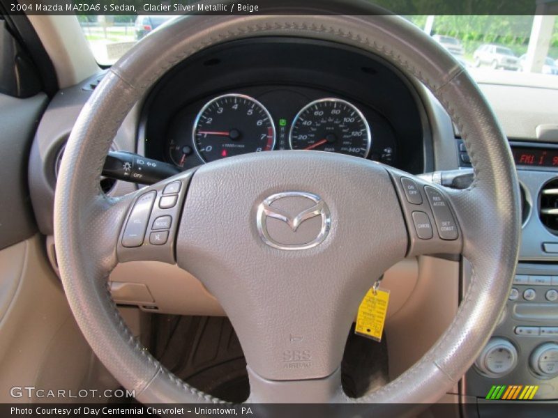 Glacier Silver Metallic / Beige 2004 Mazda MAZDA6 s Sedan
