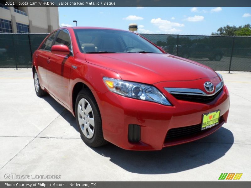 Barcelona Red Metallic / Bisque 2011 Toyota Camry Hybrid