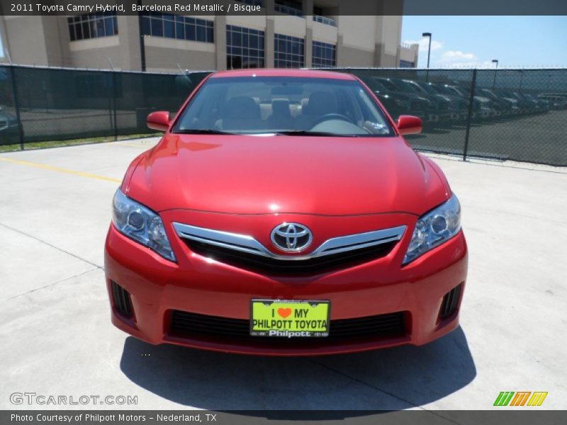 Barcelona Red Metallic / Bisque 2011 Toyota Camry Hybrid