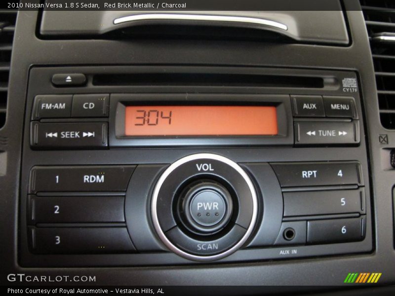 Red Brick Metallic / Charcoal 2010 Nissan Versa 1.8 S Sedan
