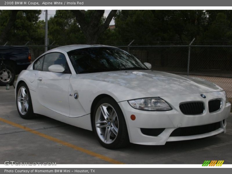 Alpine White / Imola Red 2008 BMW M Coupe