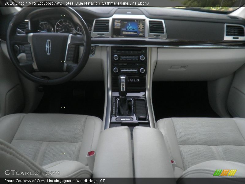Steel Blue Metallic / Cashmere/Fine Line Ebony 2010 Lincoln MKS EcoBoost AWD