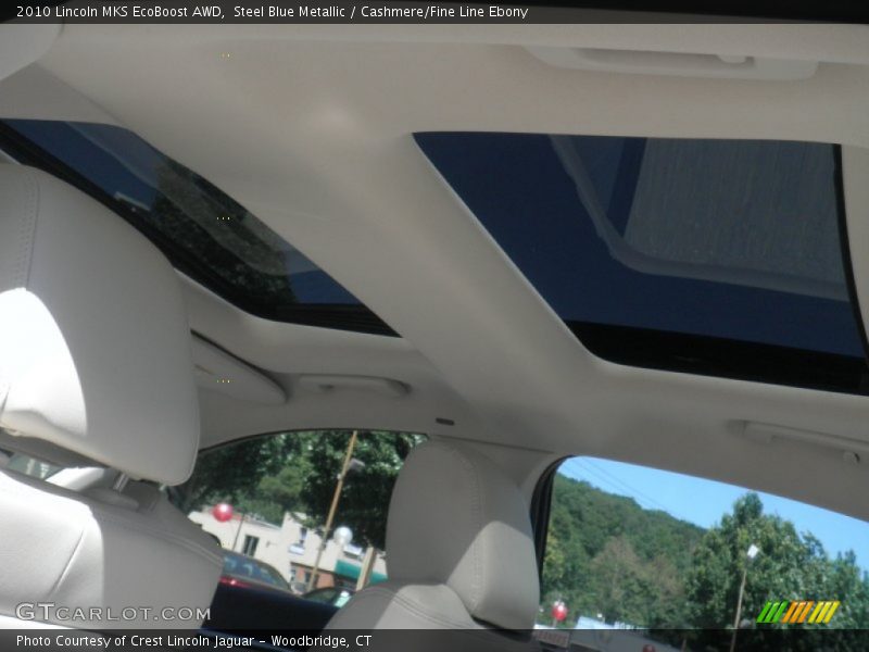 Steel Blue Metallic / Cashmere/Fine Line Ebony 2010 Lincoln MKS EcoBoost AWD