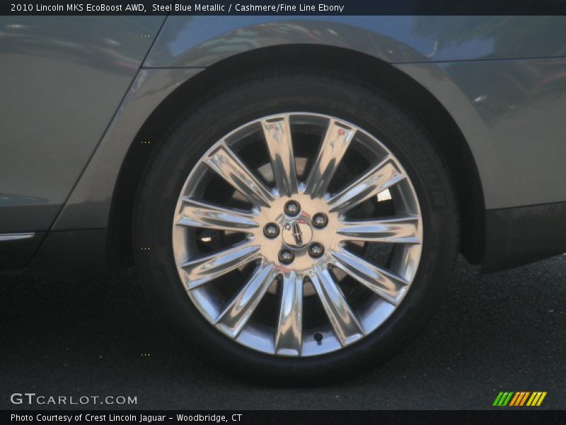 Steel Blue Metallic / Cashmere/Fine Line Ebony 2010 Lincoln MKS EcoBoost AWD