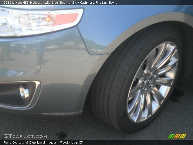 Steel Blue Metallic / Cashmere/Fine Line Ebony 2010 Lincoln MKS EcoBoost AWD