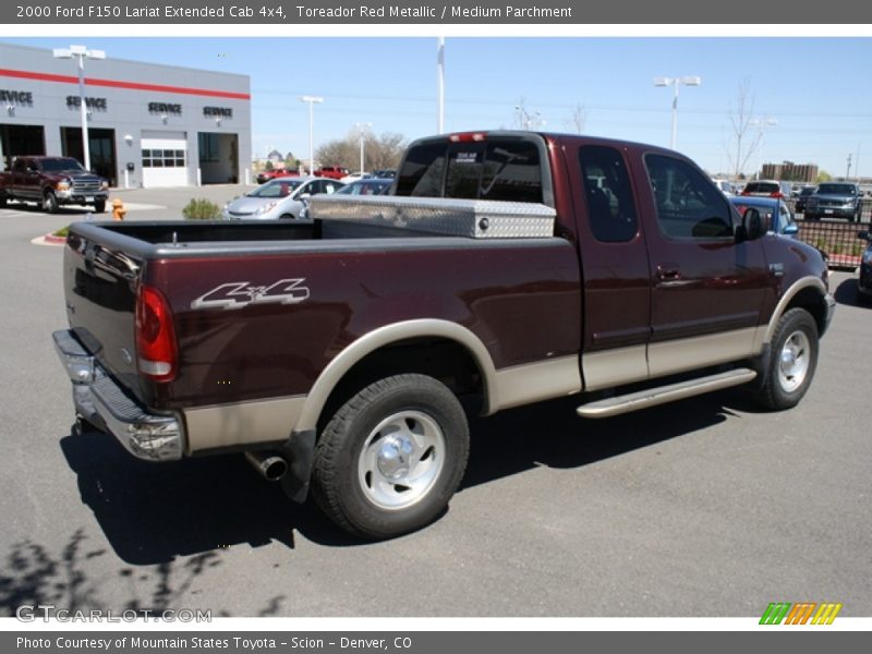 Toreador Red Metallic / Medium Parchment 2000 Ford F150 Lariat Extended Cab 4x4