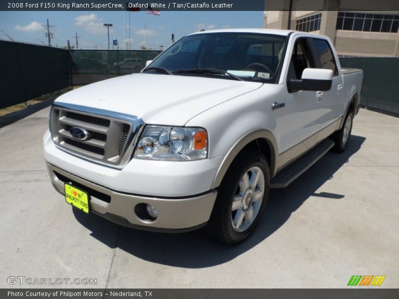Oxford White / Tan/Castaño Leather 2008 Ford F150 King Ranch SuperCrew