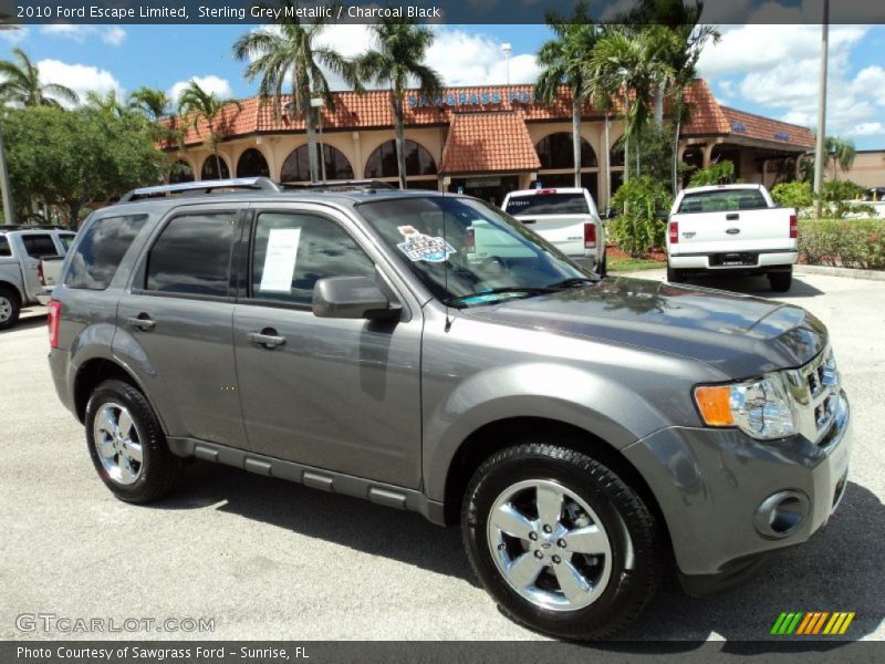 Sterling Grey Metallic / Charcoal Black 2010 Ford Escape Limited