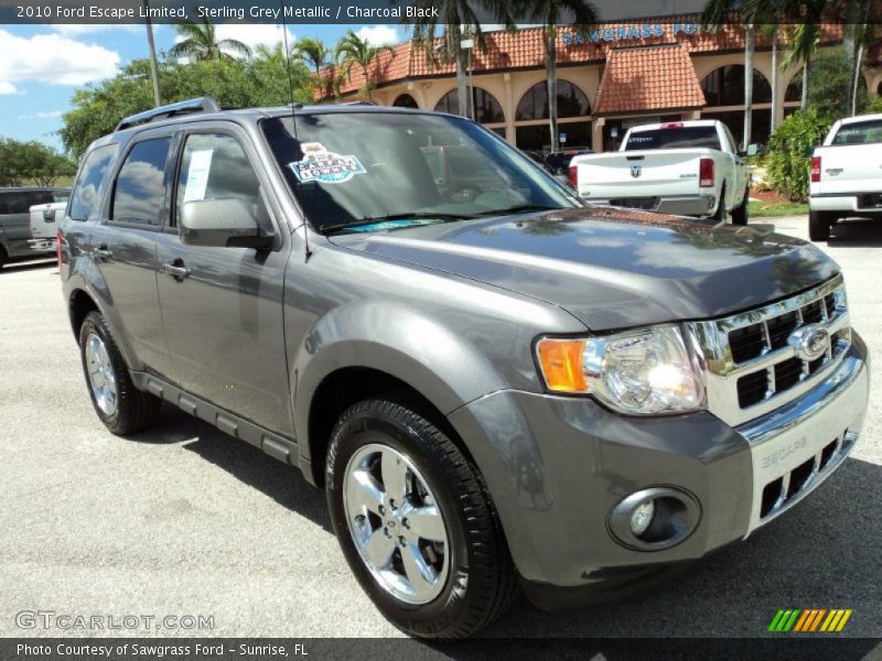 Sterling Grey Metallic / Charcoal Black 2010 Ford Escape Limited