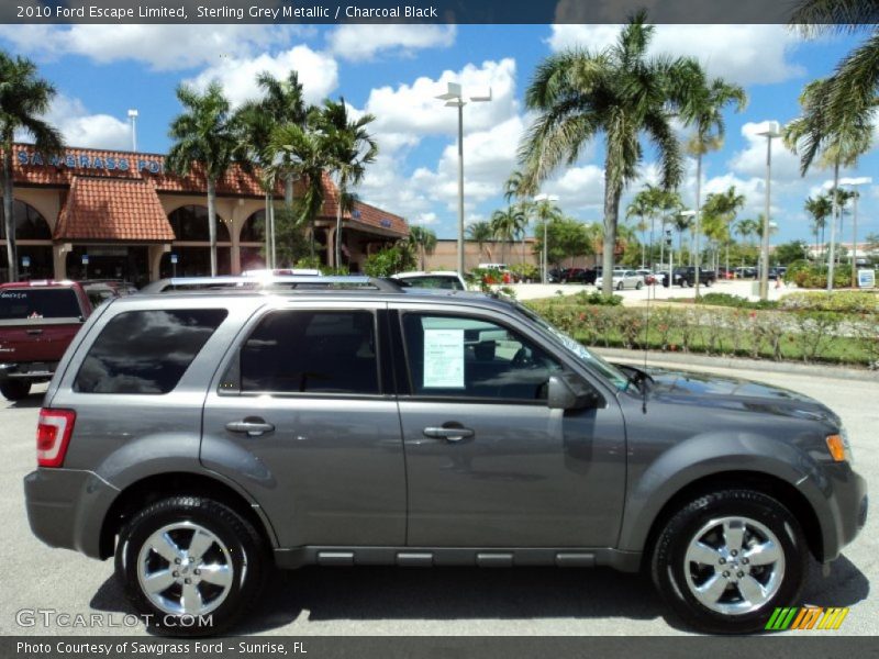 Sterling Grey Metallic / Charcoal Black 2010 Ford Escape Limited