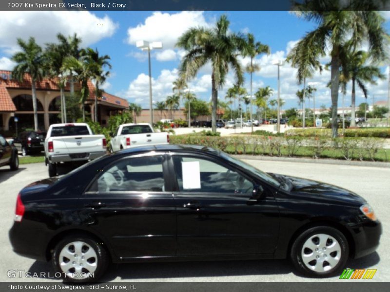 Black / Gray 2007 Kia Spectra EX Sedan