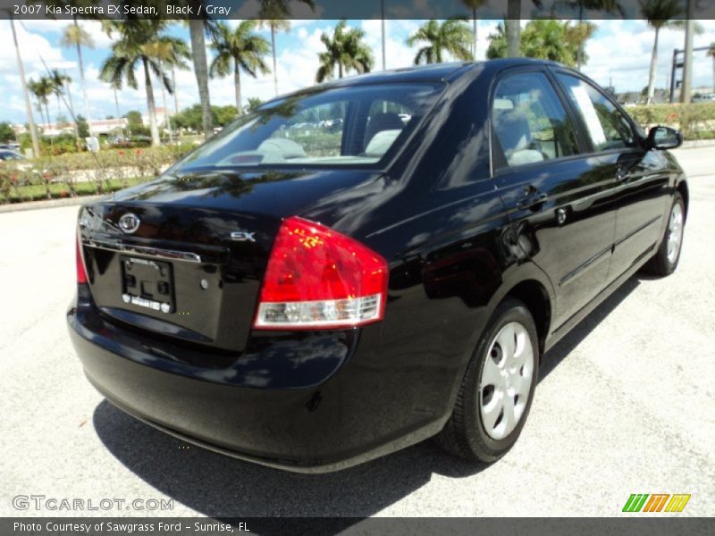 Black / Gray 2007 Kia Spectra EX Sedan