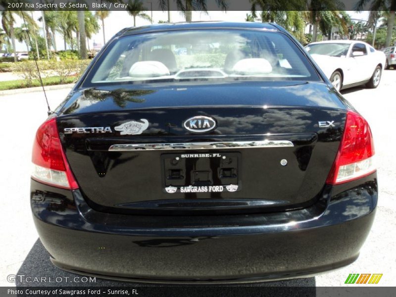 Black / Gray 2007 Kia Spectra EX Sedan