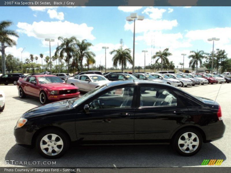 Black / Gray 2007 Kia Spectra EX Sedan